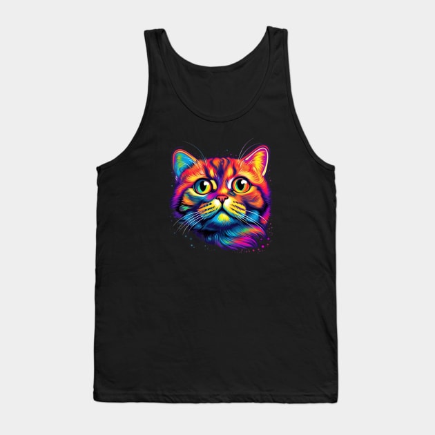 Cute Scottish Fold Tank Top by Quotee